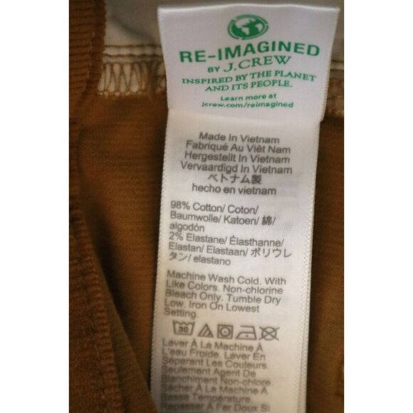 J Crew BT006 Women Sz 25 Brown Corduroy Full-Length Essential Straight Pants - Picture 8 of 10